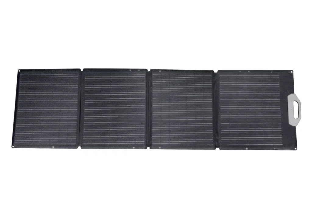 Panel solar plegable 200 W desplegado